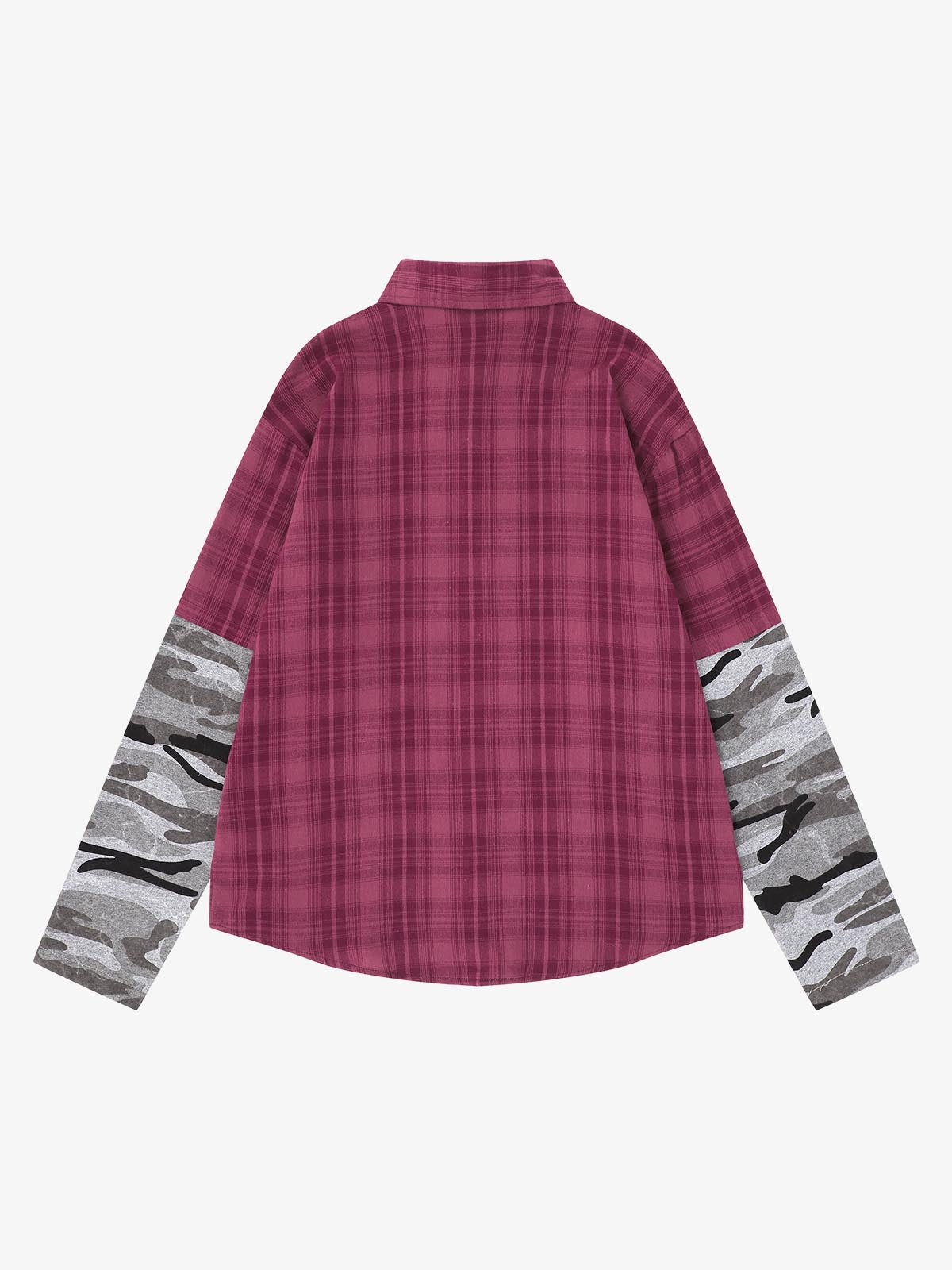 Camouflage Portrait Print Long-Sleeve Shirt