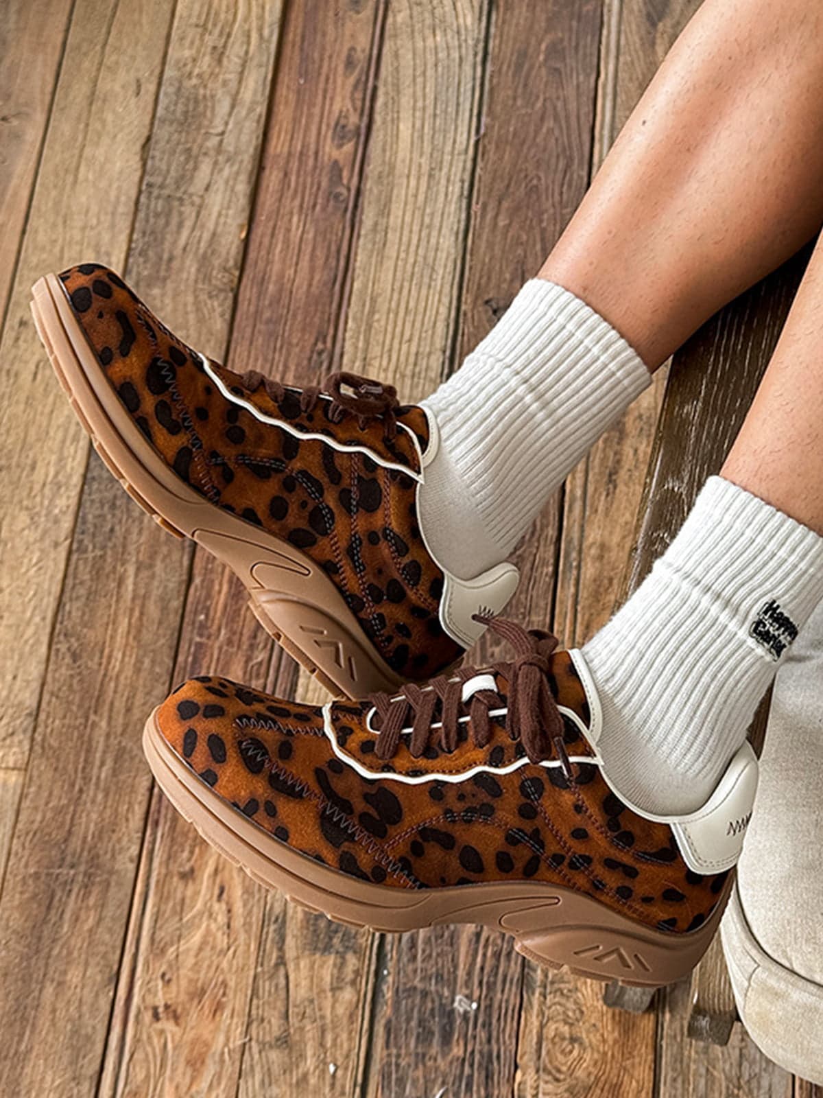 Leopard Print Sneakers for Women - Trendy and Comfortable Athletic Shoes 