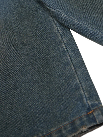 Washed White Denim Jorts 