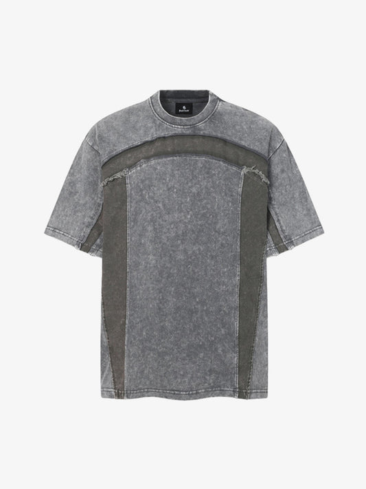 Panel Stitch Cotton T-Shirt 