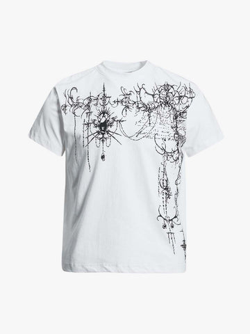 Gothic Thorns Pattern T-Shirt
