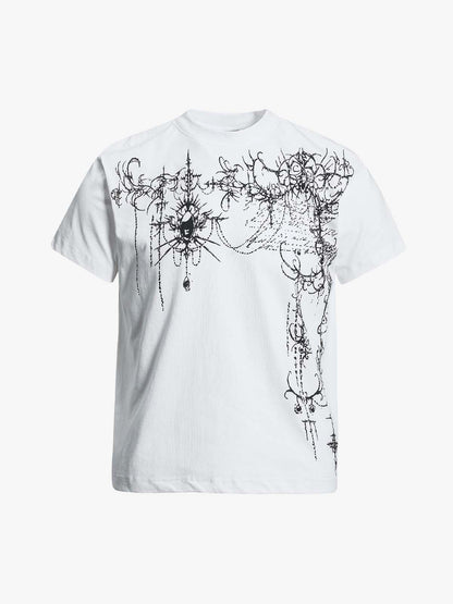 Gothic Thorns Pattern T-Shirt