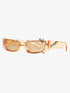 Punk-Style Rivet Small Square Sunglasses