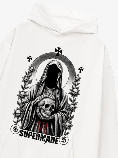 Thesupermade Dark Headless Skull Death Hooded Sweatshirt 