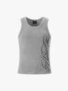 Floral Letter Print Sleeveless Vest