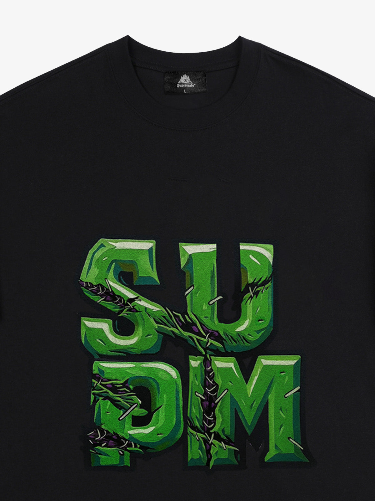 Supermade Street Green Thorn Font T-Shirt 