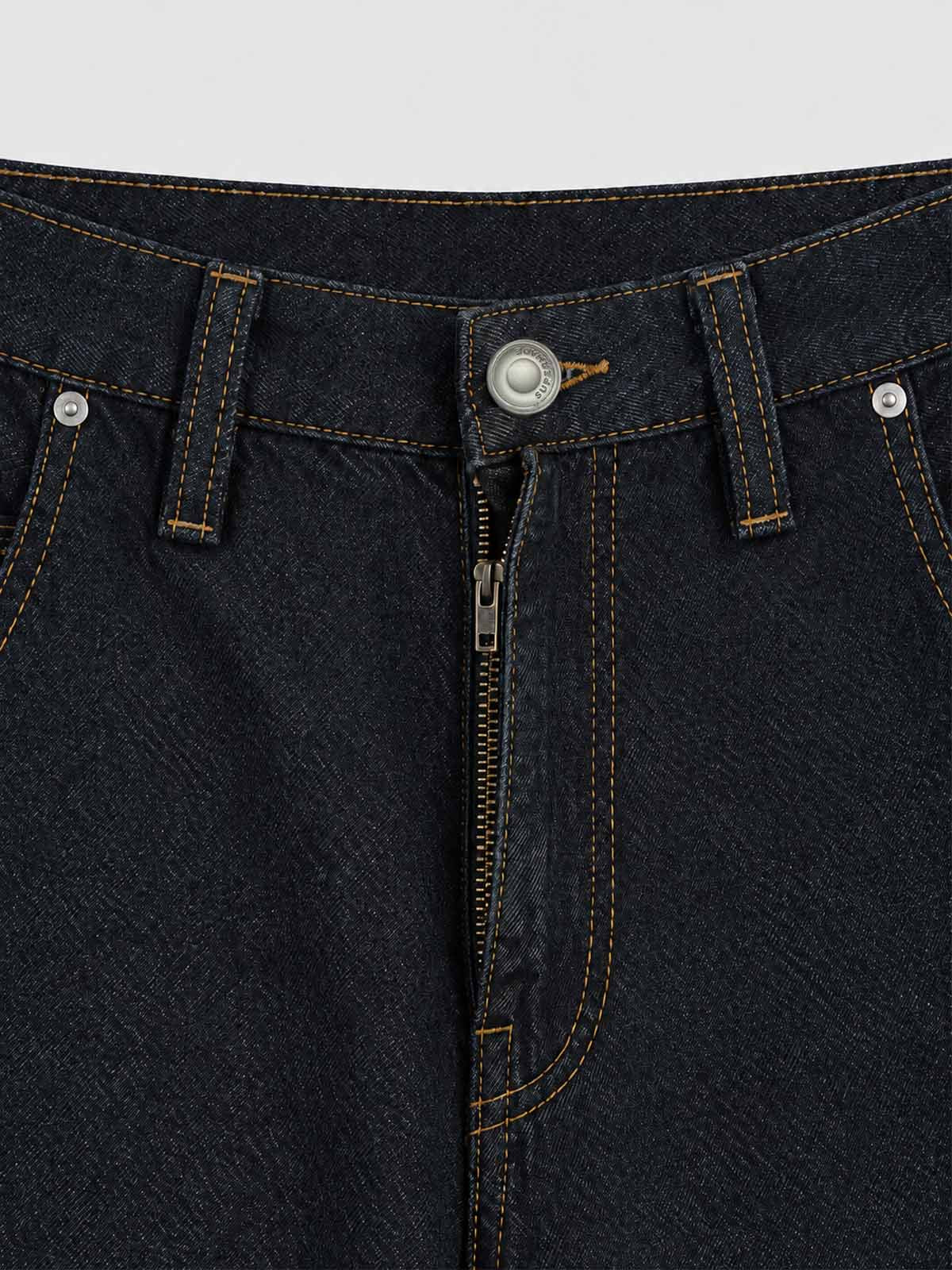 Patch Graphic Wide-Leg Jeans
