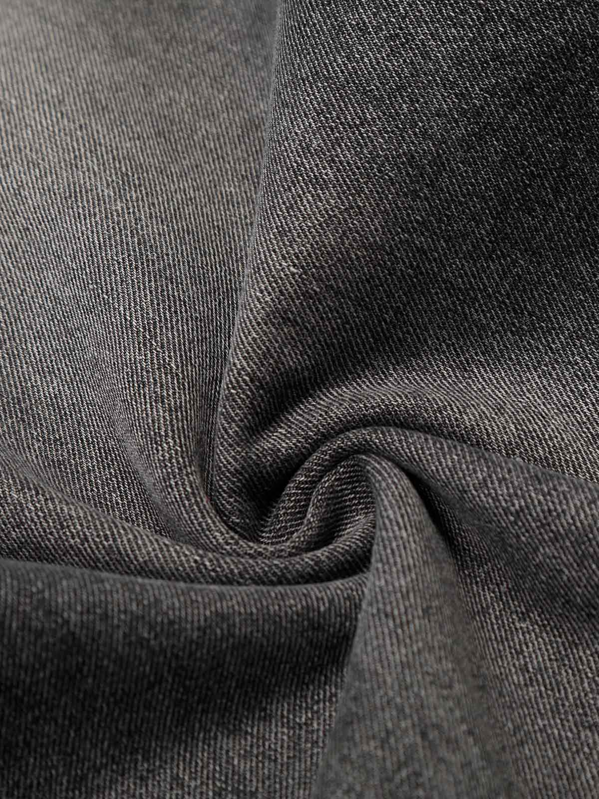 Gerippte Bootcut-Jeans mit umgeschlagenem Bund