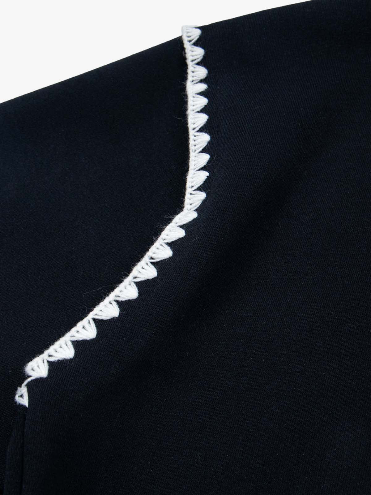 Heavy Lace Check Patch Embroidered Hoodie 