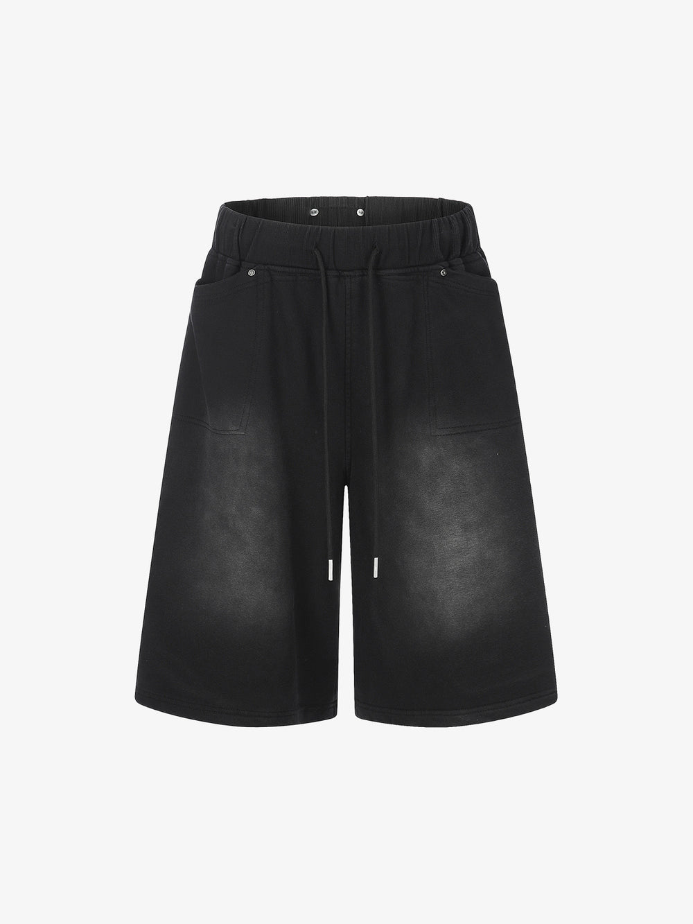 Drawstring Distressed Shorts