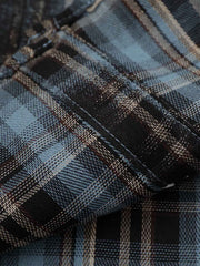 Plaid Splattered Graffiti Long Sleeve Shirt
