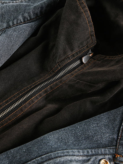 Stylish Denim Jacket with Faux Fur Trim for All-Season Wear 