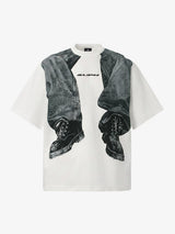 Cotton Oversized T-Shirt with Artistic Face Print and Bold Graphic Design 