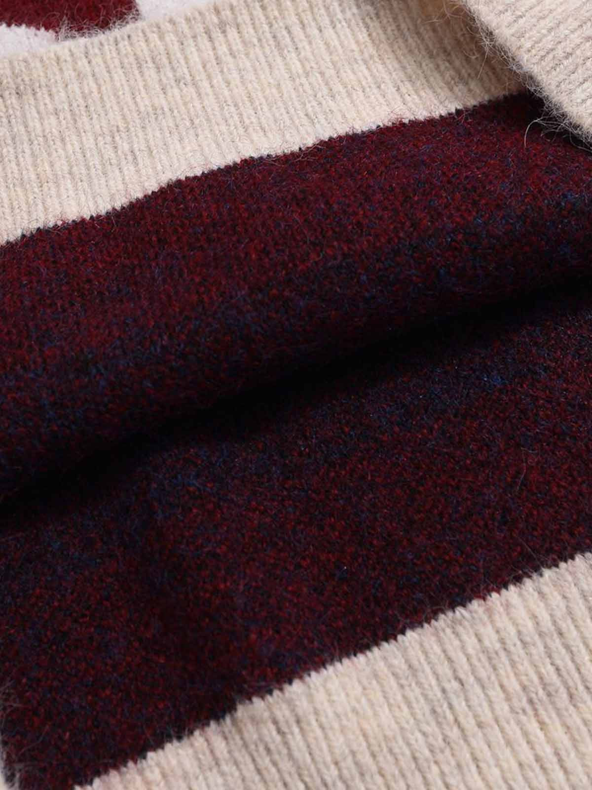 Patriotic Striped Sweater with Bold Number Design 