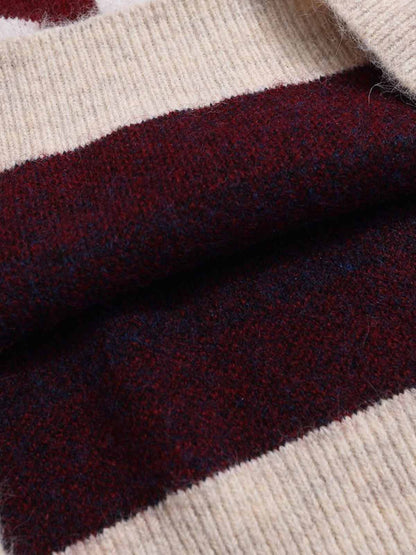 Patriotic Striped Sweater with Bold Number Design 