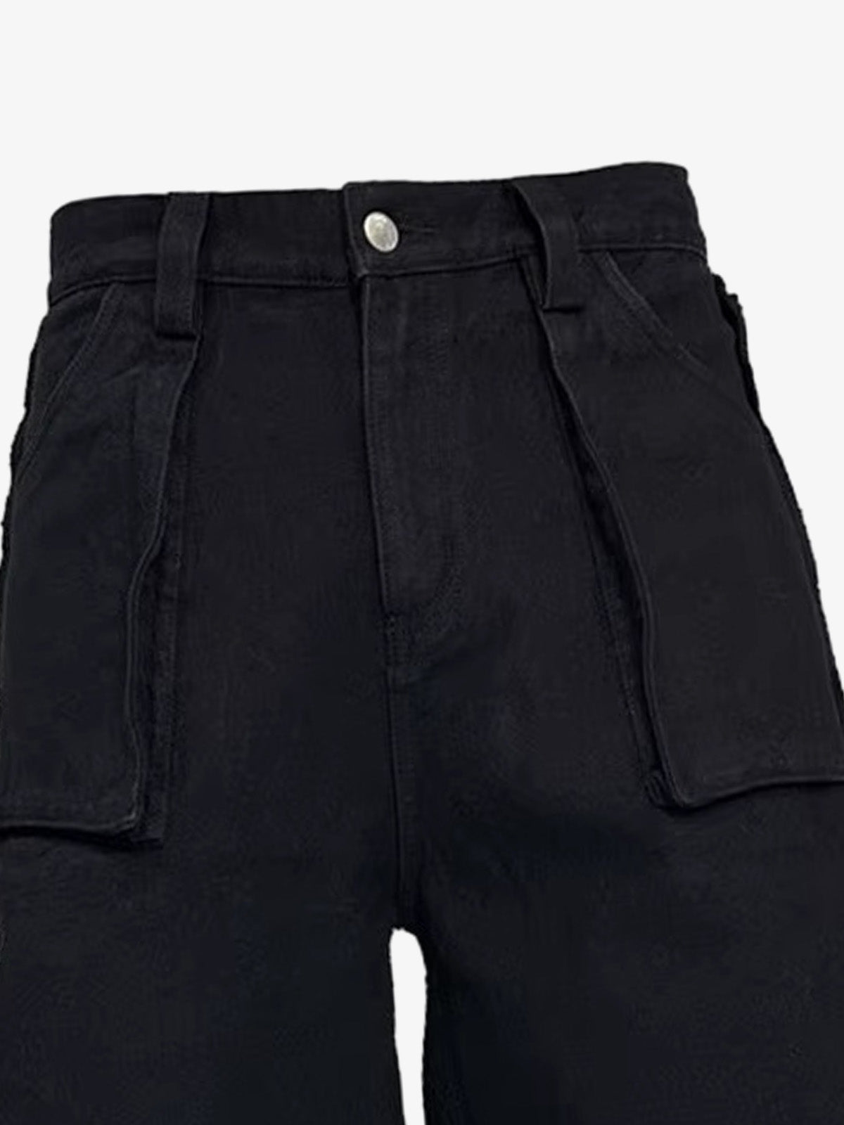 Jeans mit Flaggenmotiv, gewaschen und im Used-Look