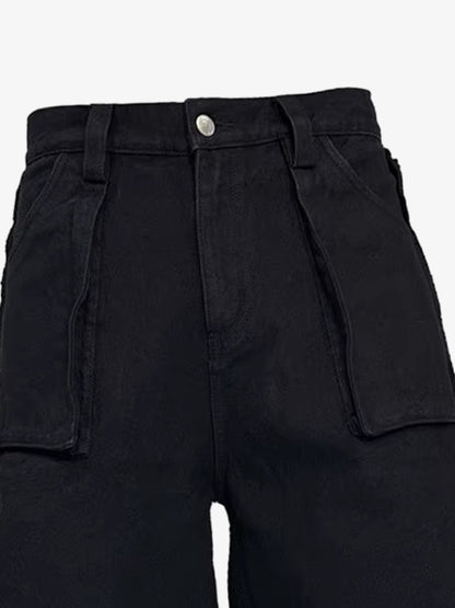 Flag Graphic Washed Distressed Jeans