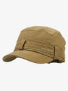 Distressed Cotton Blend Flat Cap with Stud Details for Men and Women 