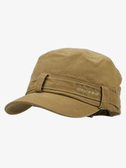 Distressed Stud Detail Cotton Flat Top Cap 