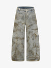 Wide-Leg Tie-Dye Denim Trousers for Modern Fashionistas 