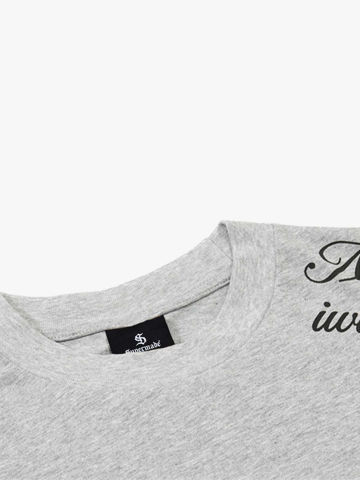 Rose Cross Slogan Graphic T-Shirt