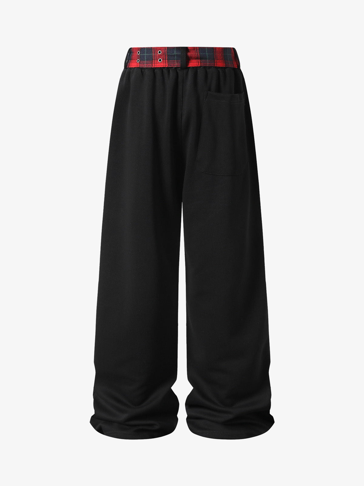 Plaid Embroidered Sweatpants