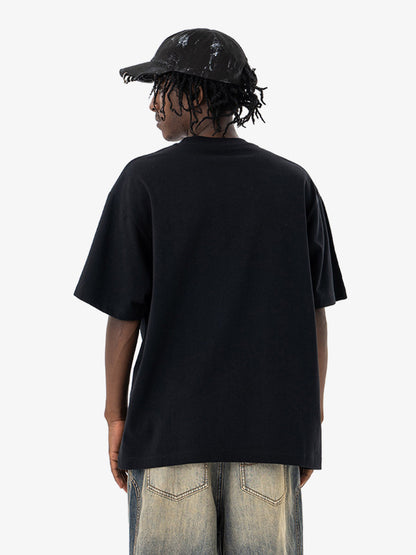Vintage Chain Watch Print T-shirt 