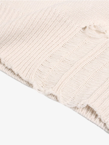 Heavy Cut Turtleneck Cardigan Zipper Sweater 