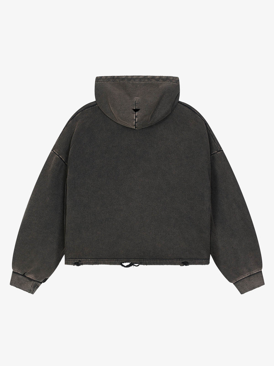 Anti-Kriegs-Hoodie mit verwaschenem, kastenförmigem Schnitt