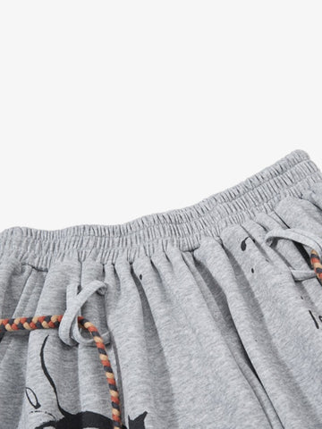 Graffiti Cropped Pants