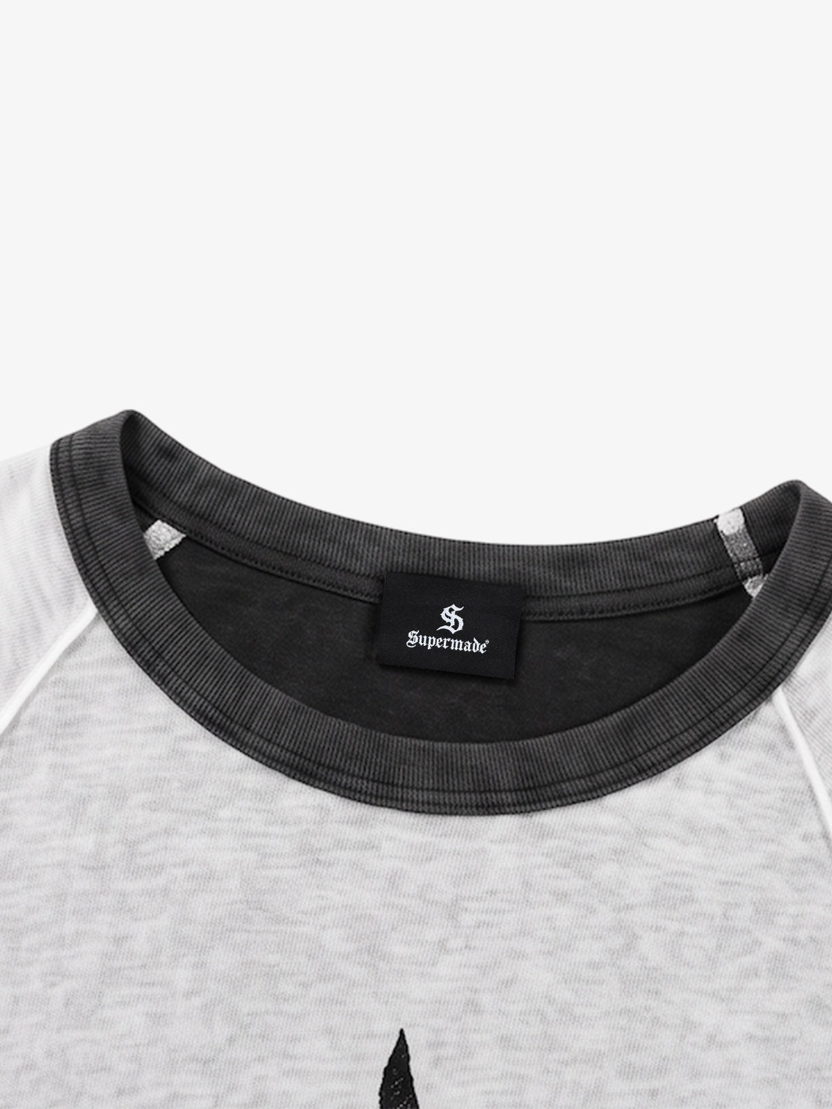 Skull Graphic Washed Layered Long Sleeve Tee