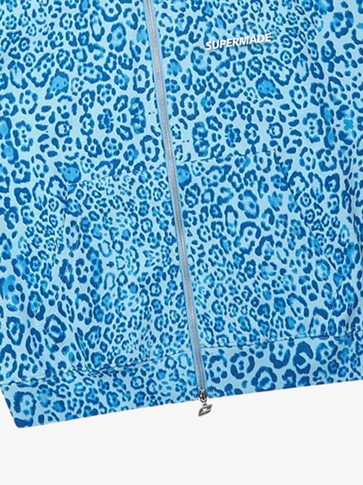 Leopard Print Zip-Up Hoodie