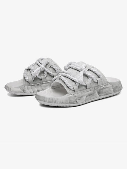 Stylish Rope Design Slip-On Sandals for Summer Comfort 