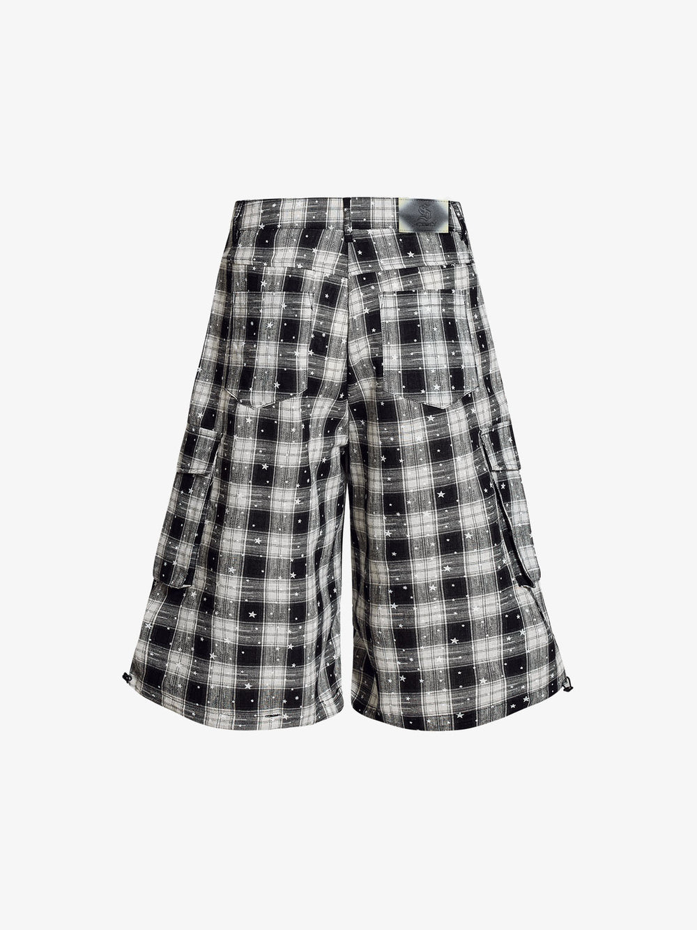 Sternenkarierte Baggy-Shorts