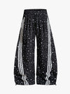 Star Pattern Side Stripe Baggy Track Pants