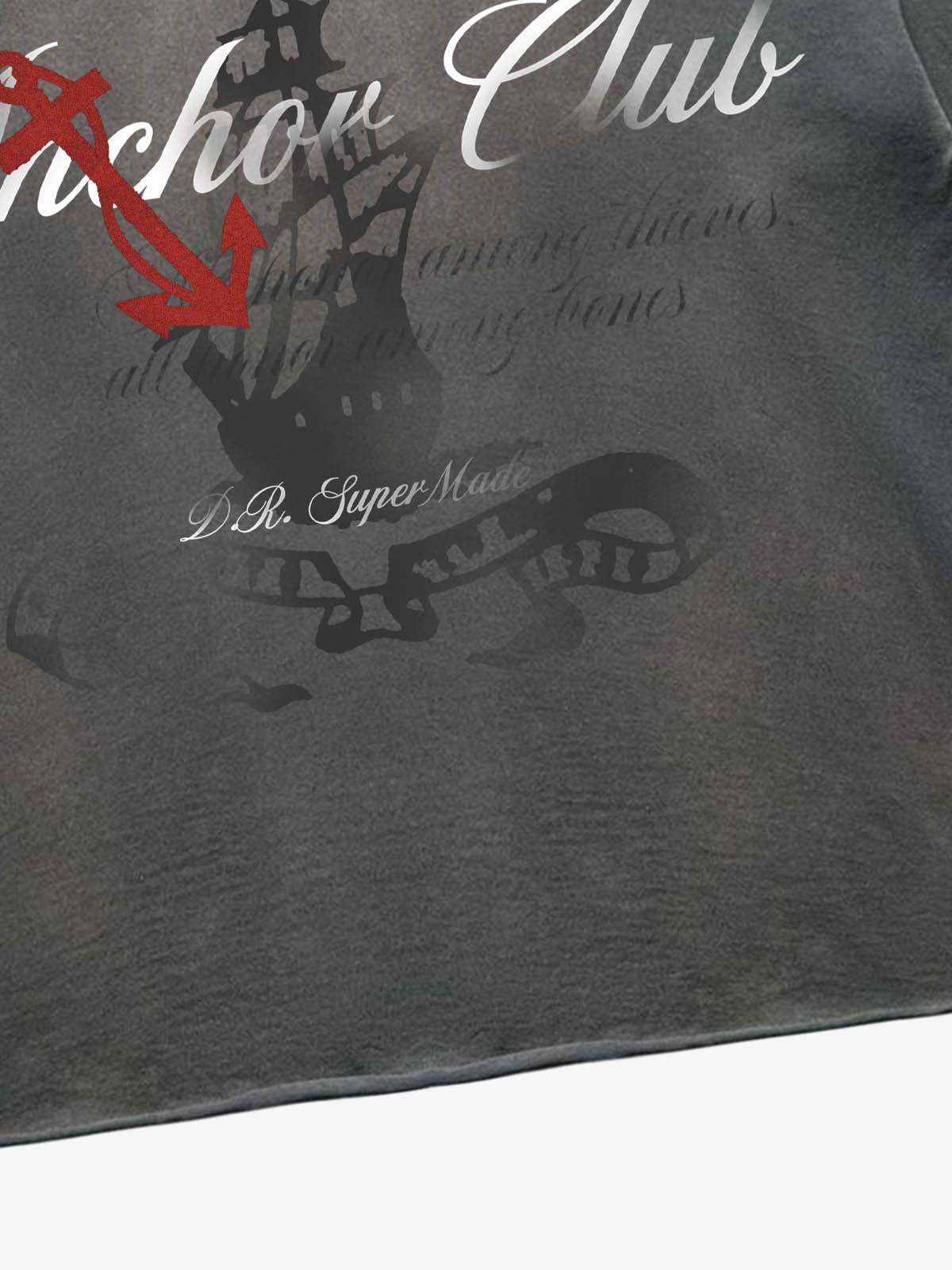 Distressed Anchor Graphic Long Sleeve Tee