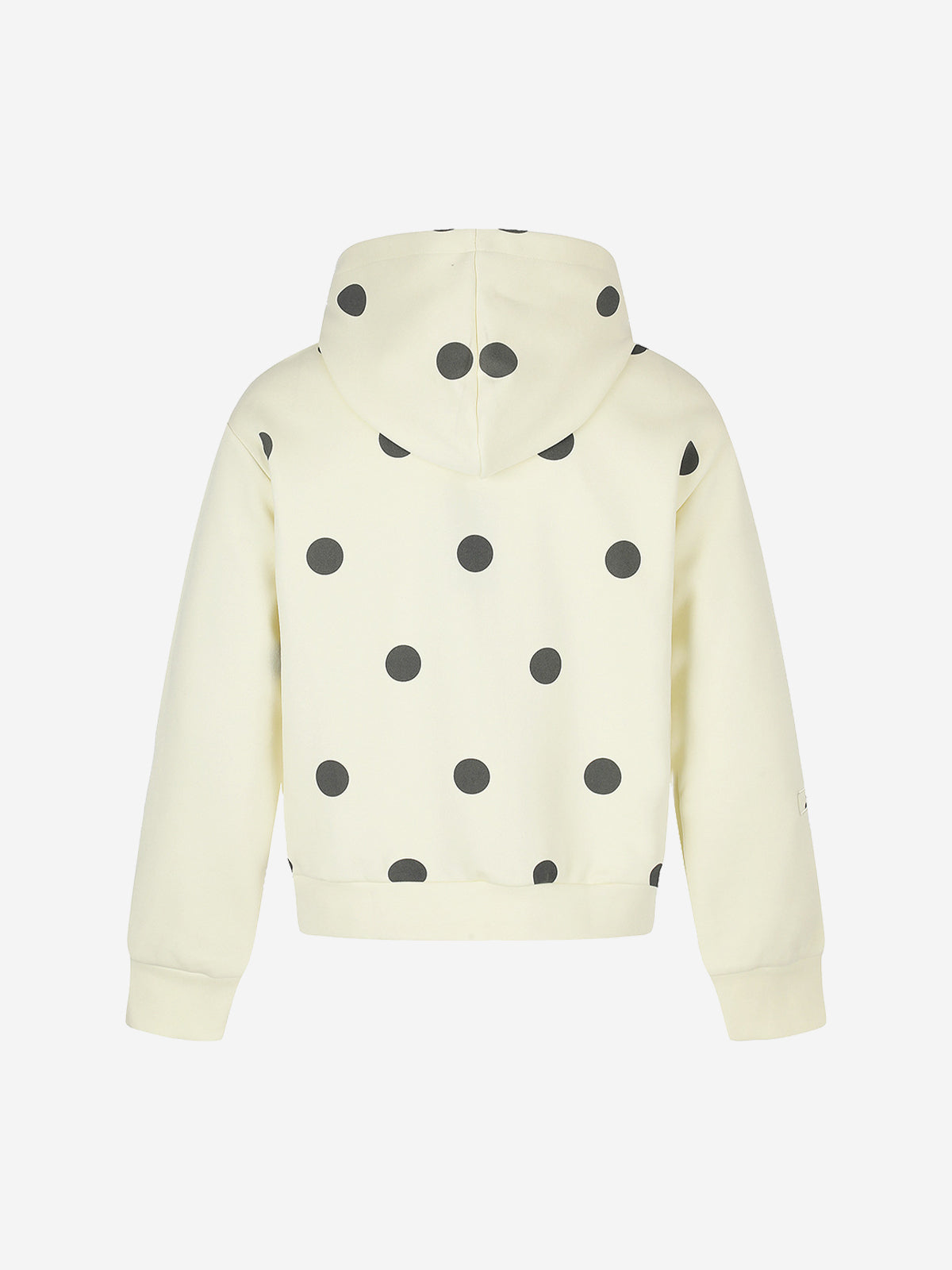 Polka Dot Logo Embroidered Cross Appliqué Zip Hoodie