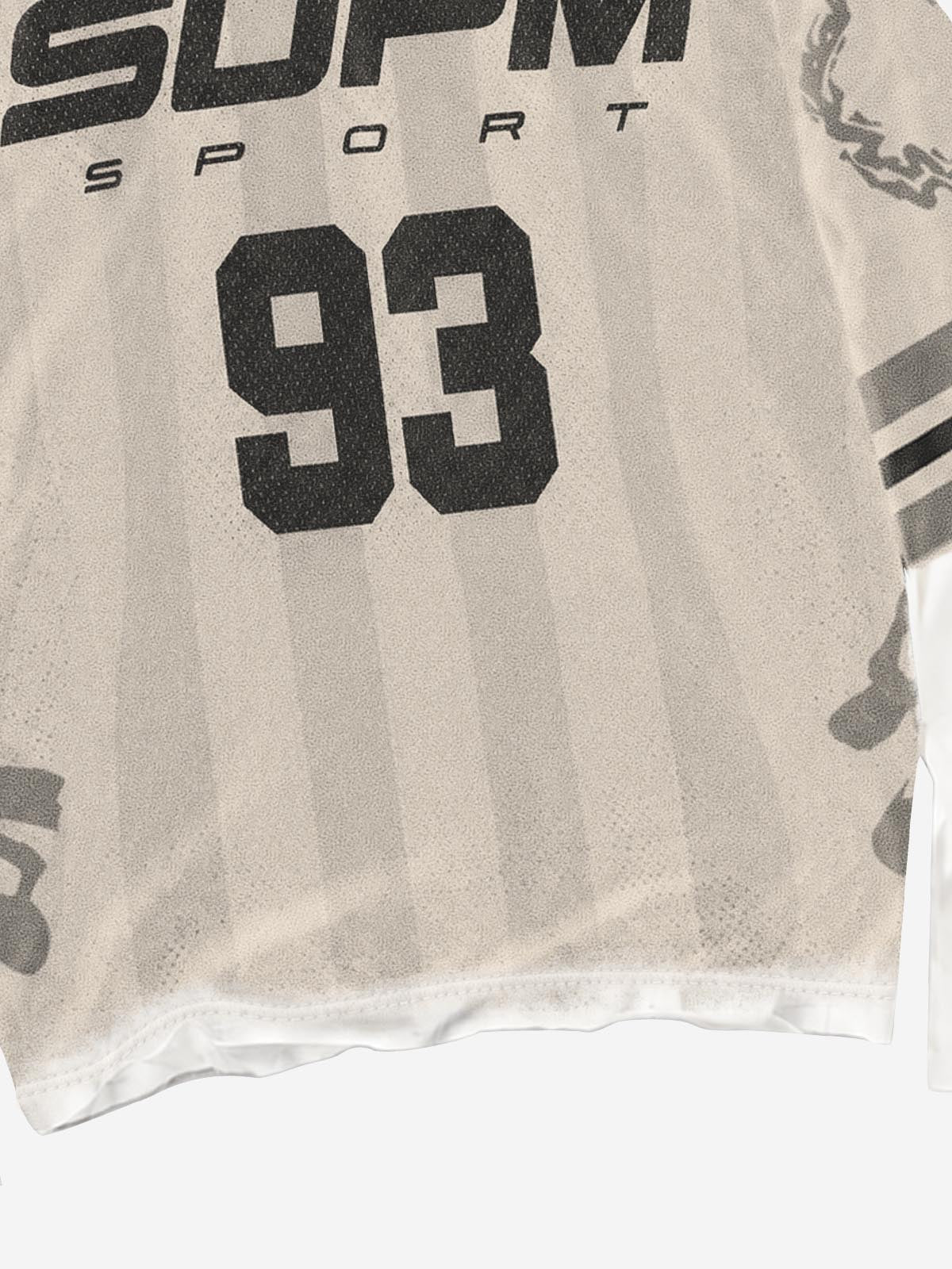 3D Graphic Jersey Long Sleeve Tee
