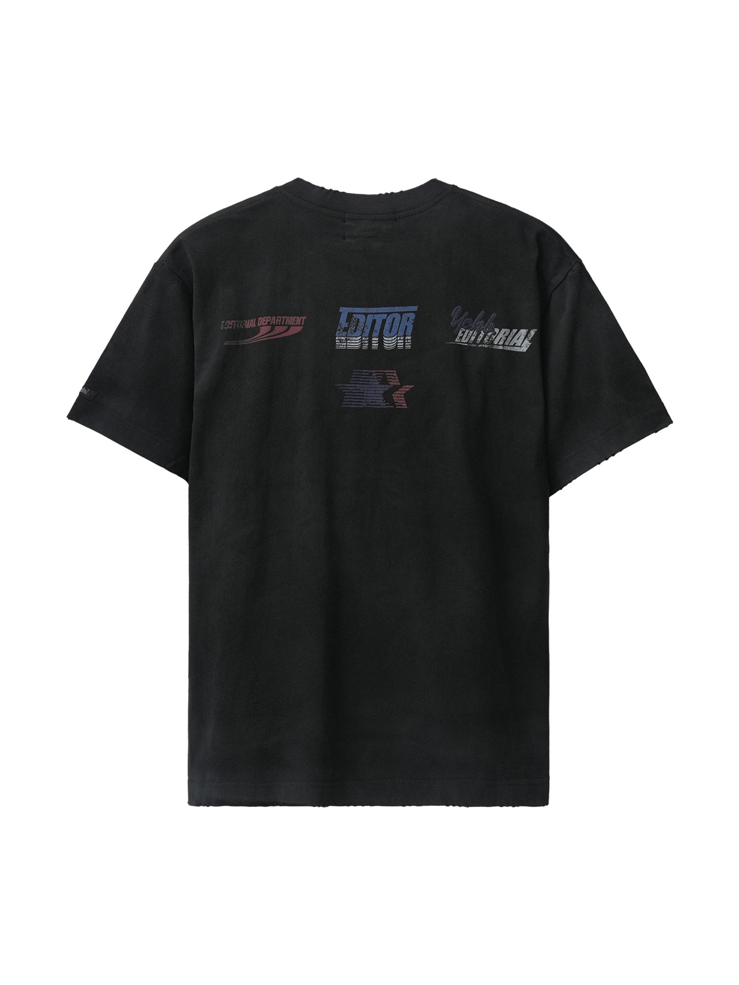 Thesupermade Dirty Wash Heavy Print Street Rap T-Shirt - 2392 