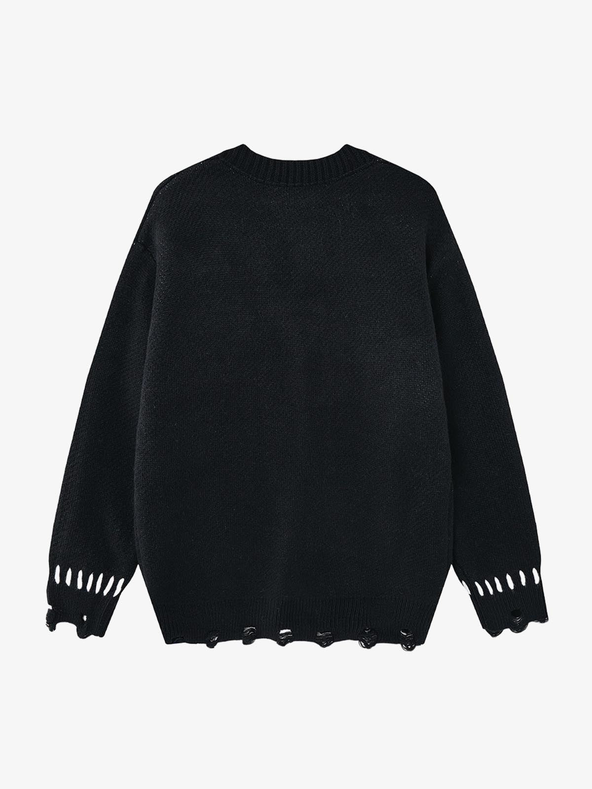 Cross Spider Jacquard Knit Sweater; Black / M, Black / L, Black / XL, Black / 2XL