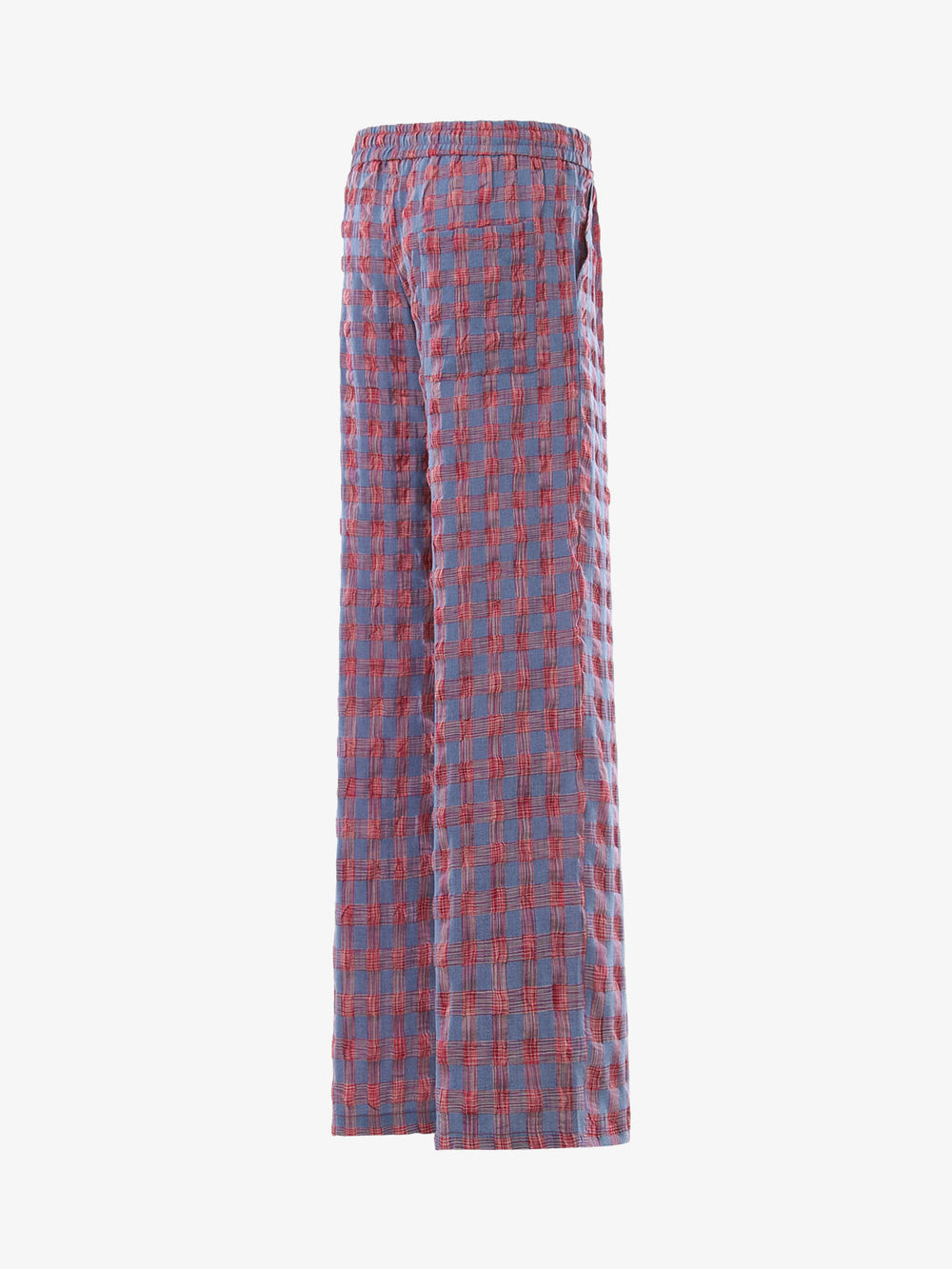 Plaid Color Block Drawstring Sweatpants