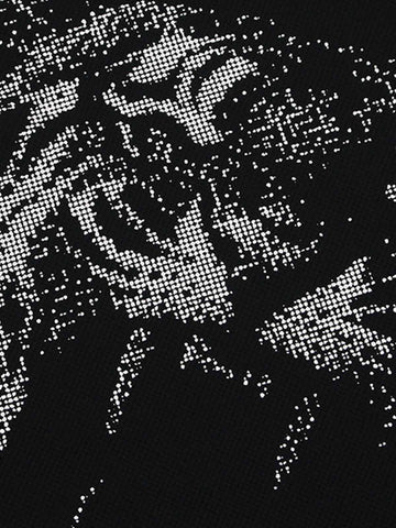 Tiger Graphic Star Sleeve T-Shirt 