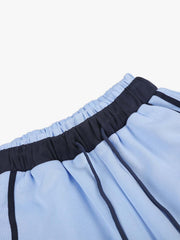 Ribbon Patchwork Embroidered Wide-Leg Sweatpants