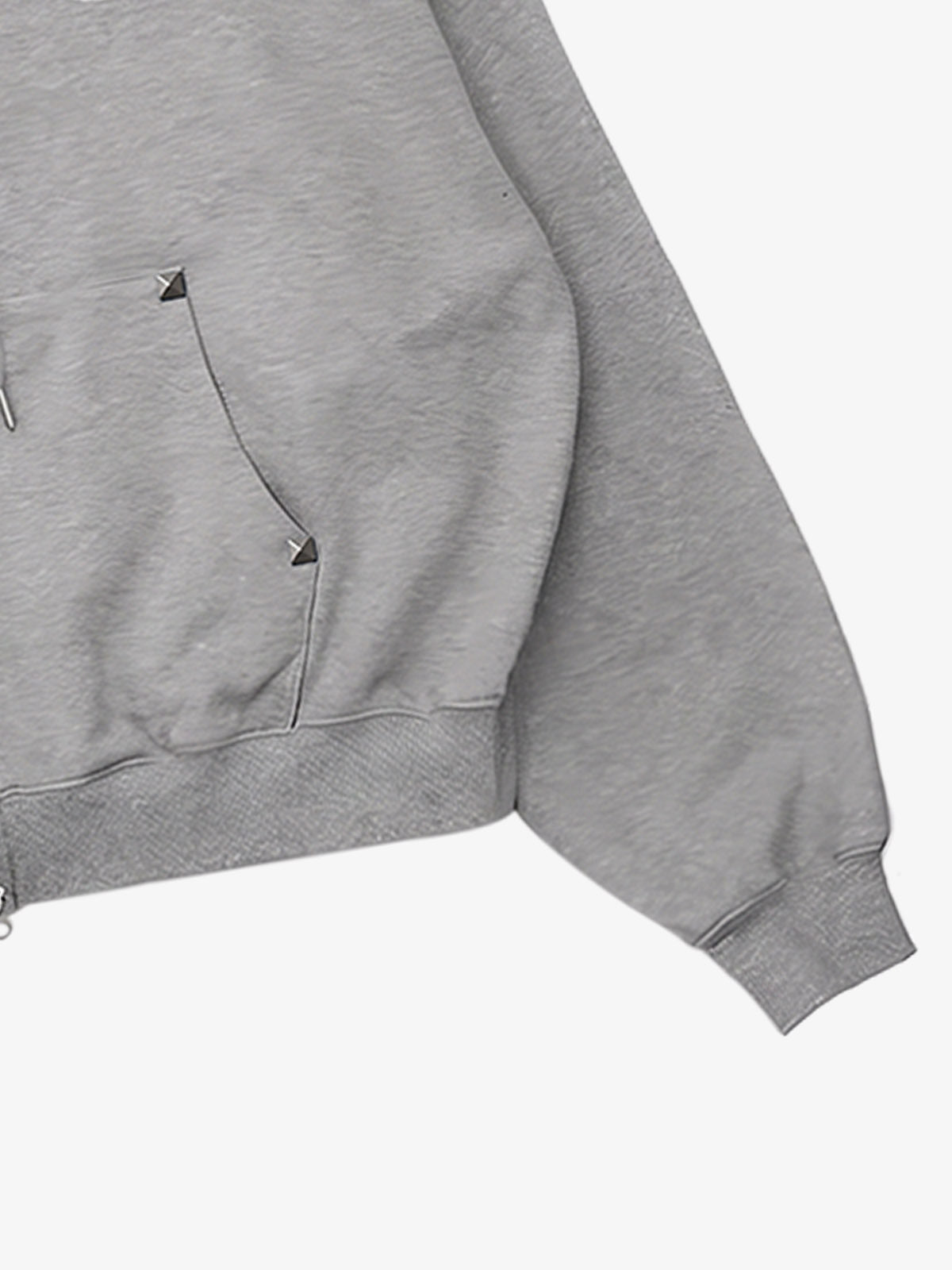 "Goodbye World" Earth Print Studded Hoodie