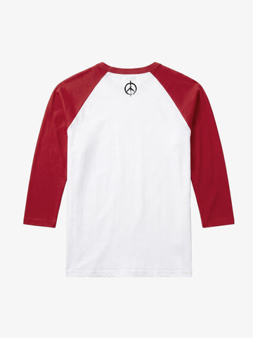 Logo Graphic Tailored-Fit 5/8 Raglan Sleeve Top