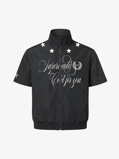 Star Print Short Sleeve Jacket