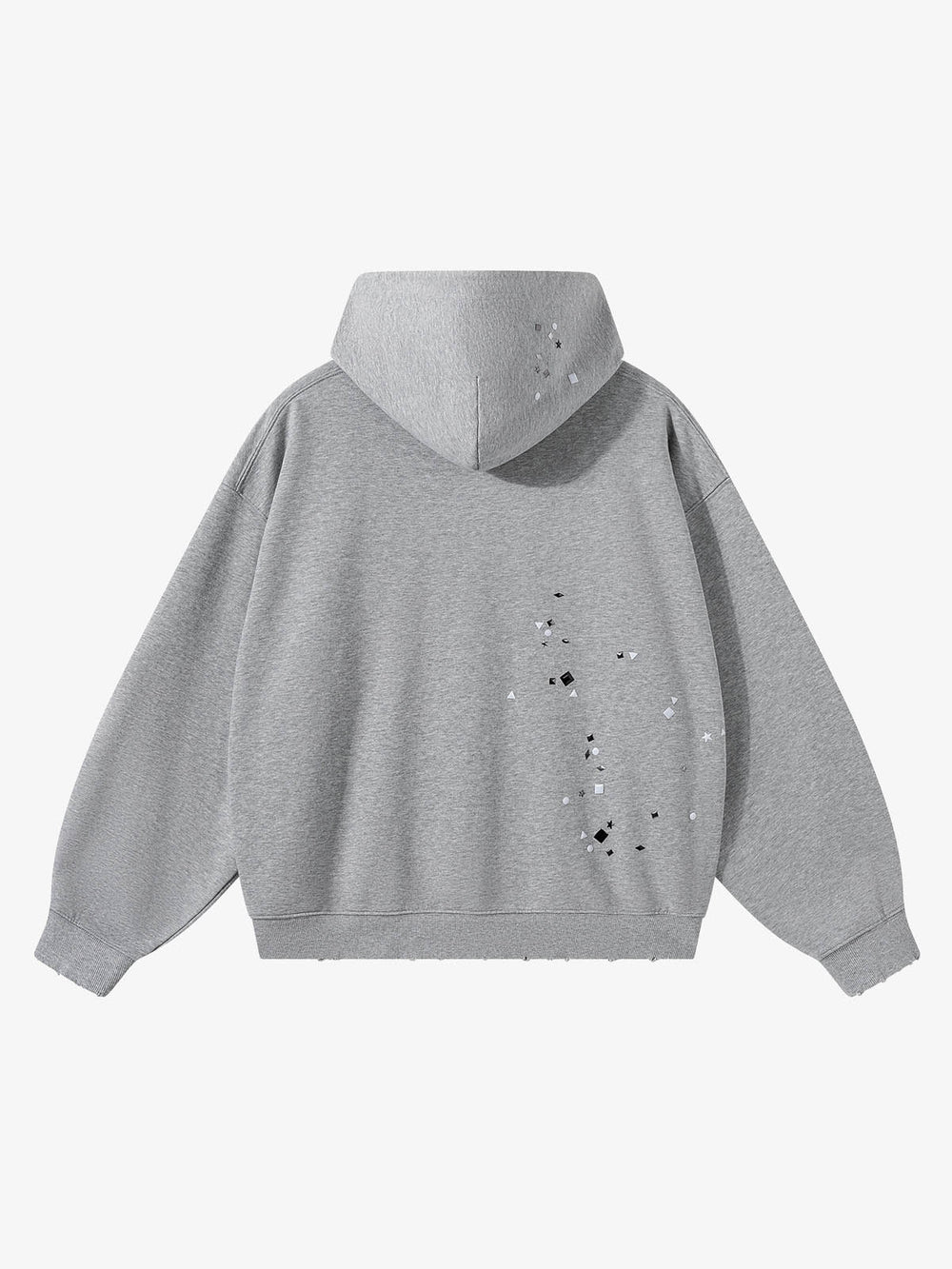 Metal Stud Detail Boxy Fit Hoodie