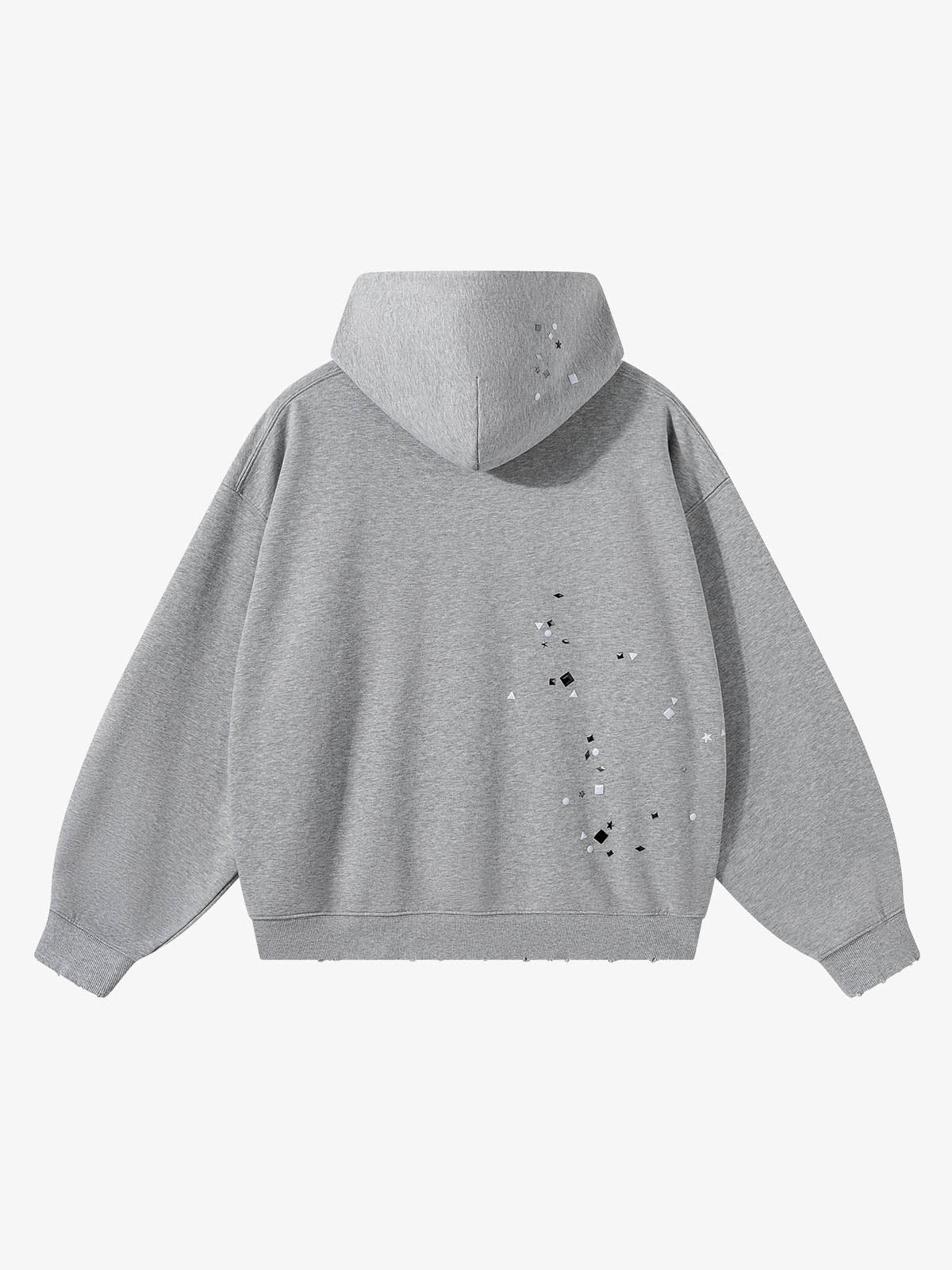 Metal Stud Detail Boxy Fit Hoodie