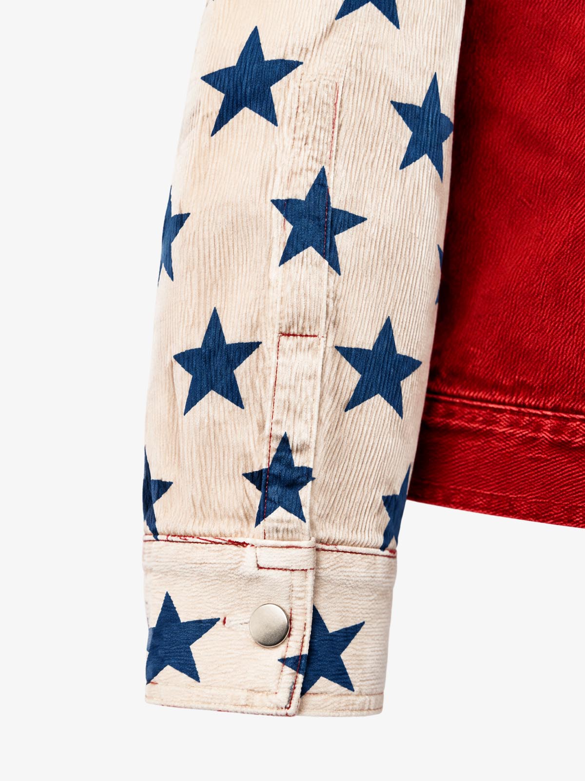 Street-style Colorblock Corduroy Casual Set