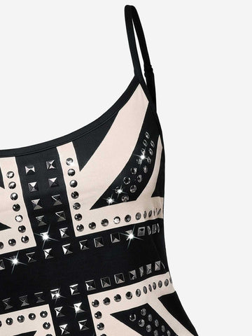Studded Union Jack Tank Top